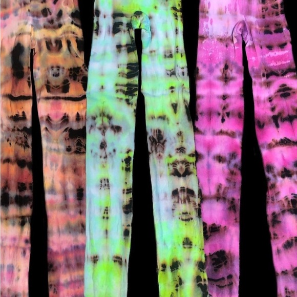 Tie Dye Art Handmade Tights OS - Picture 4 of 4